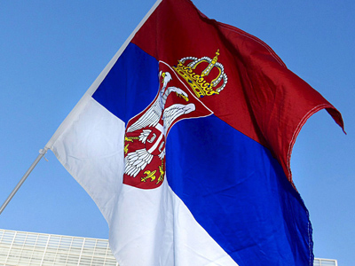 Serbische Flagge Serbische Flagge