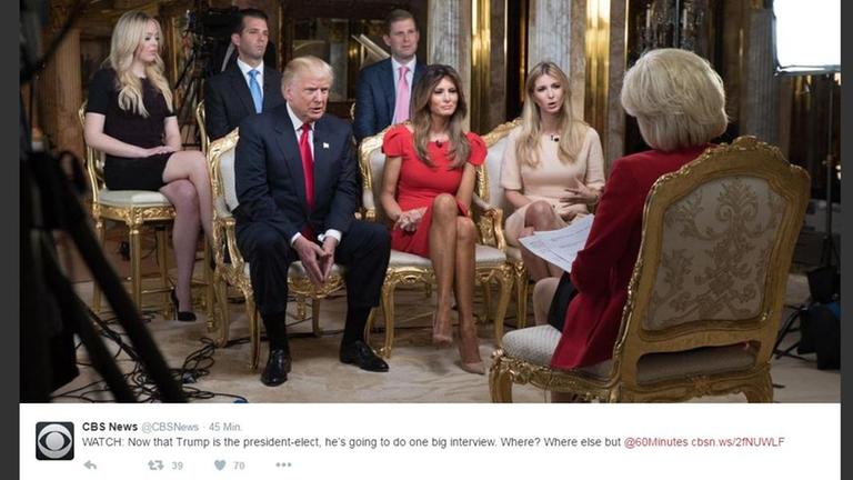 Bildschirmfoto eines Tweets von CBS Bildschirmfoto eines Tweets von CBS