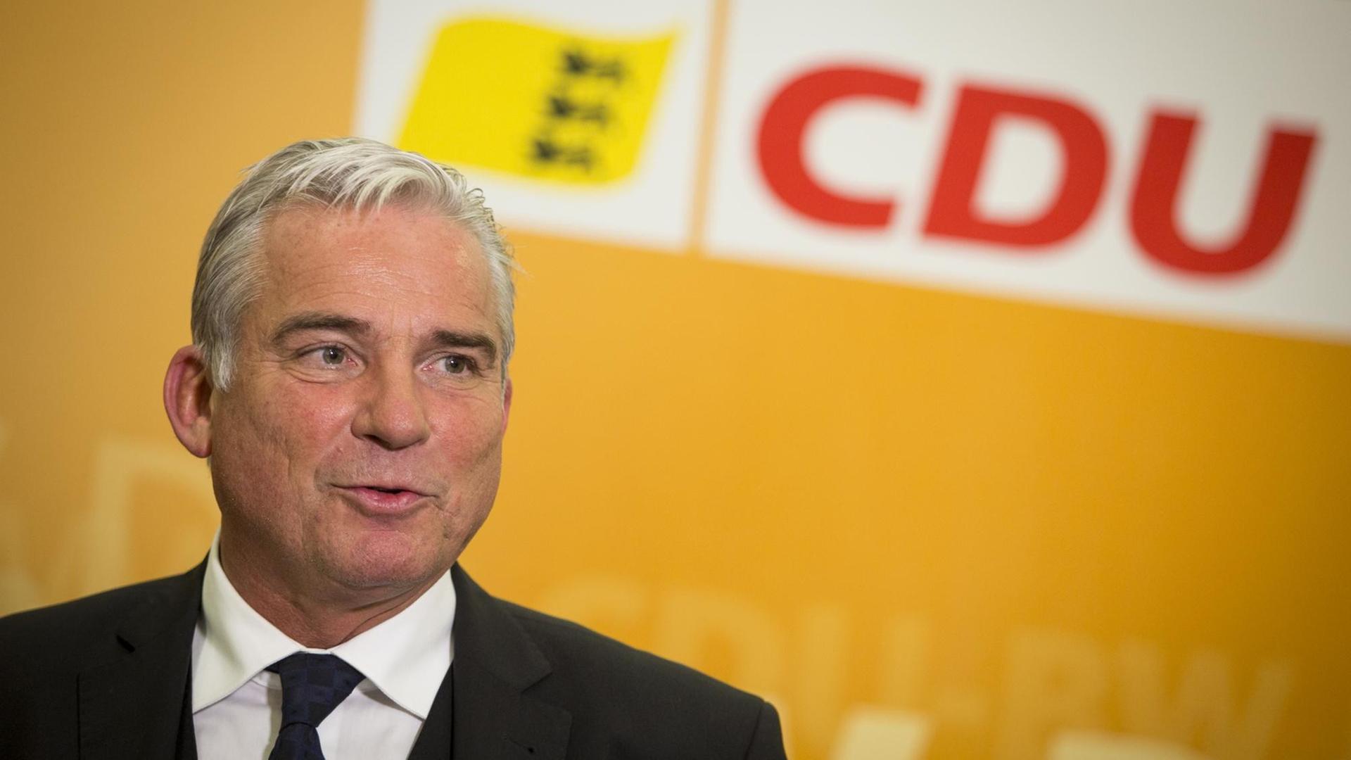 Der Landesvorsitzende der CDU in Baden-Württemberg, Thomas Strobl, am 30.03.2016 in Stuttgart.