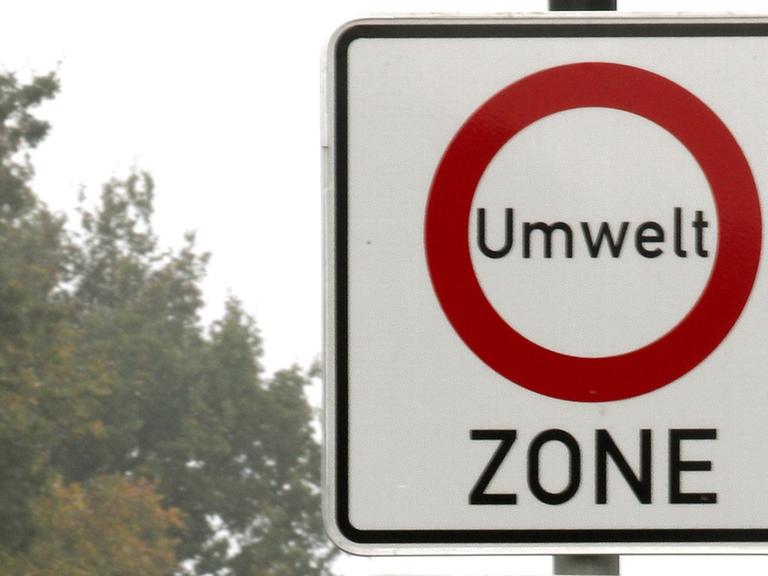 Verkehrsschild, das die Einfahrt in eine Umweltzone anzeigt