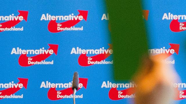 Ein Stimmzettel wird in Hamburg während des Landesparteitags der Alternative für Deutschland (AfD) Hamburg hochgehalten.