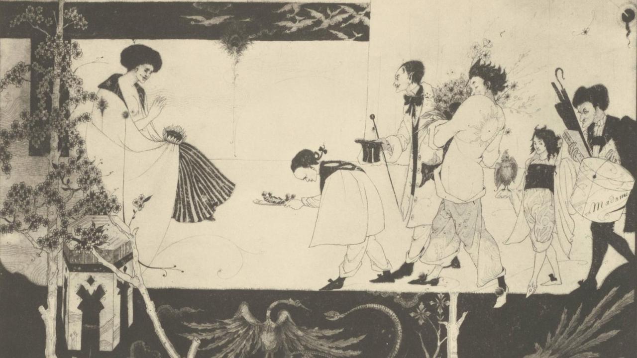 Aubrey Beardsley: Geburtstag von Madame Sagalle. Aubrey Beardsley: Geburtstag von Madame Sagalle.