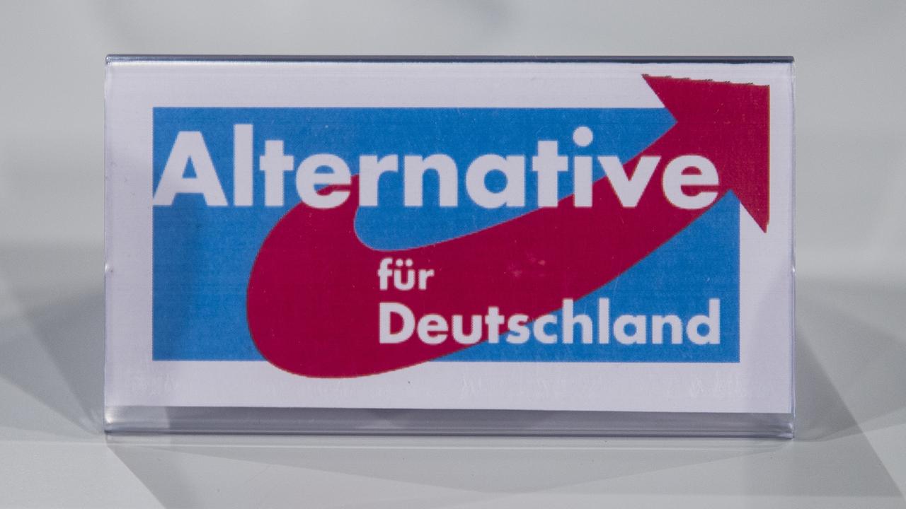 Tischaufsteller der Alternative für Deutschland