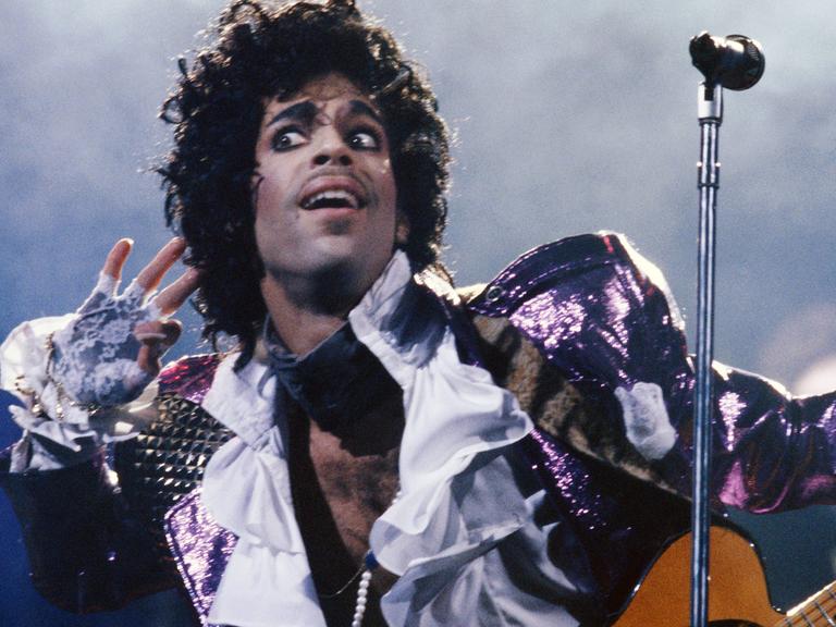 Prince Rogers Nelson auf der "Purple Rain"-Tour.