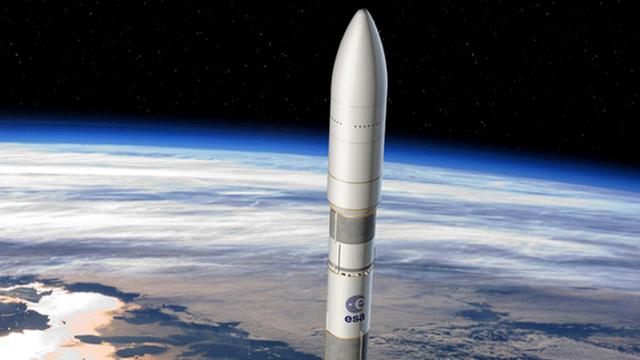 Start einer Ariane-6-Rakete (Zeichnung)