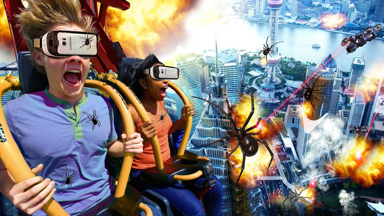Achterbahnfahren und dabei virtuelle Welten erleben, das ermöglicht eine neue Software. Achterbahnfahren und dabei virtuelle Welten erleben, das ermöglicht eine neue Software.