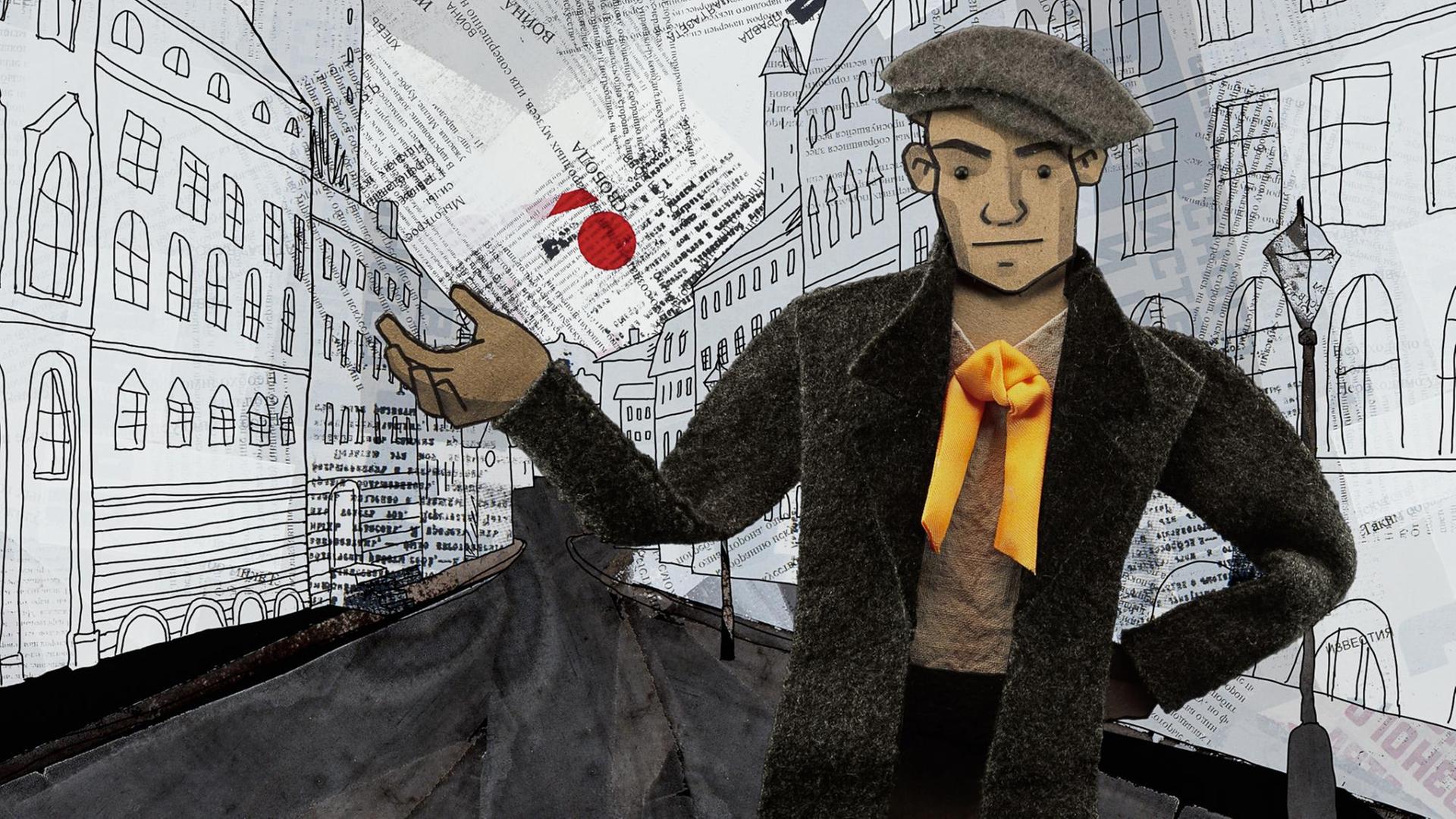 Der Dichter Vladimir Mayakovsky - dargestellt im Dokumentarfilm "1917 – Der wahre Oktober" von Katrin Rothe Der Dichter Vladimir Mayakovsky - dargestellt im Dokumentarfilm "1917 – Der wahre Oktober" von Katrin Rothe