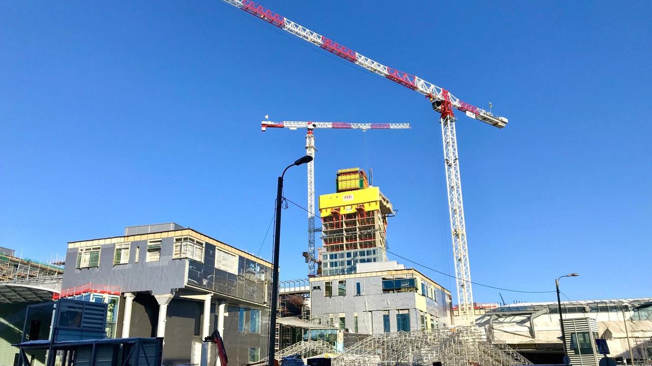 Baustelle in Kalasatama, dem Smart-City-Viertel von Helsinki. Baustelle in Kalasatama, dem Smart-City-Viertel von Helsinki.