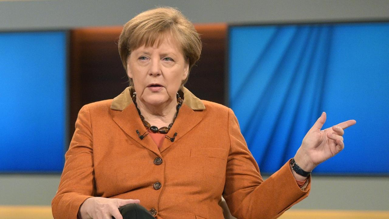 Bundeskanzlerin Angela Merkel (CDU) in der Sendung "Anne Will". Bundeskanzlerin Angela Merkel (CDU) in der Sendung "Anne Will".