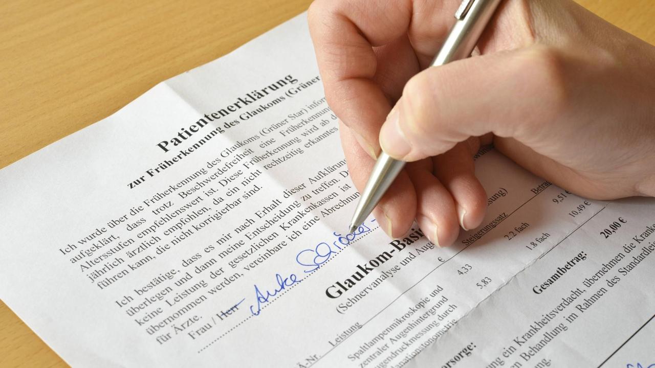 Patientenerklärung zur Früherkennung des Glaukoms. Patientenerklärung zur Früherkennung des Glaukoms.