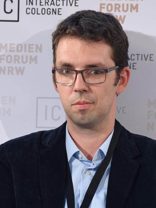Dirk von Gehlen, Leiter Social Media / Innovation, Süddeutsche Zeitung spricht am 10.06.2015 in Köln auf dem Medienforum NRW / Interactive Cologne