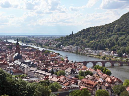 Blick auf Heidelberg ( Rhein-Neckar-Kreis)