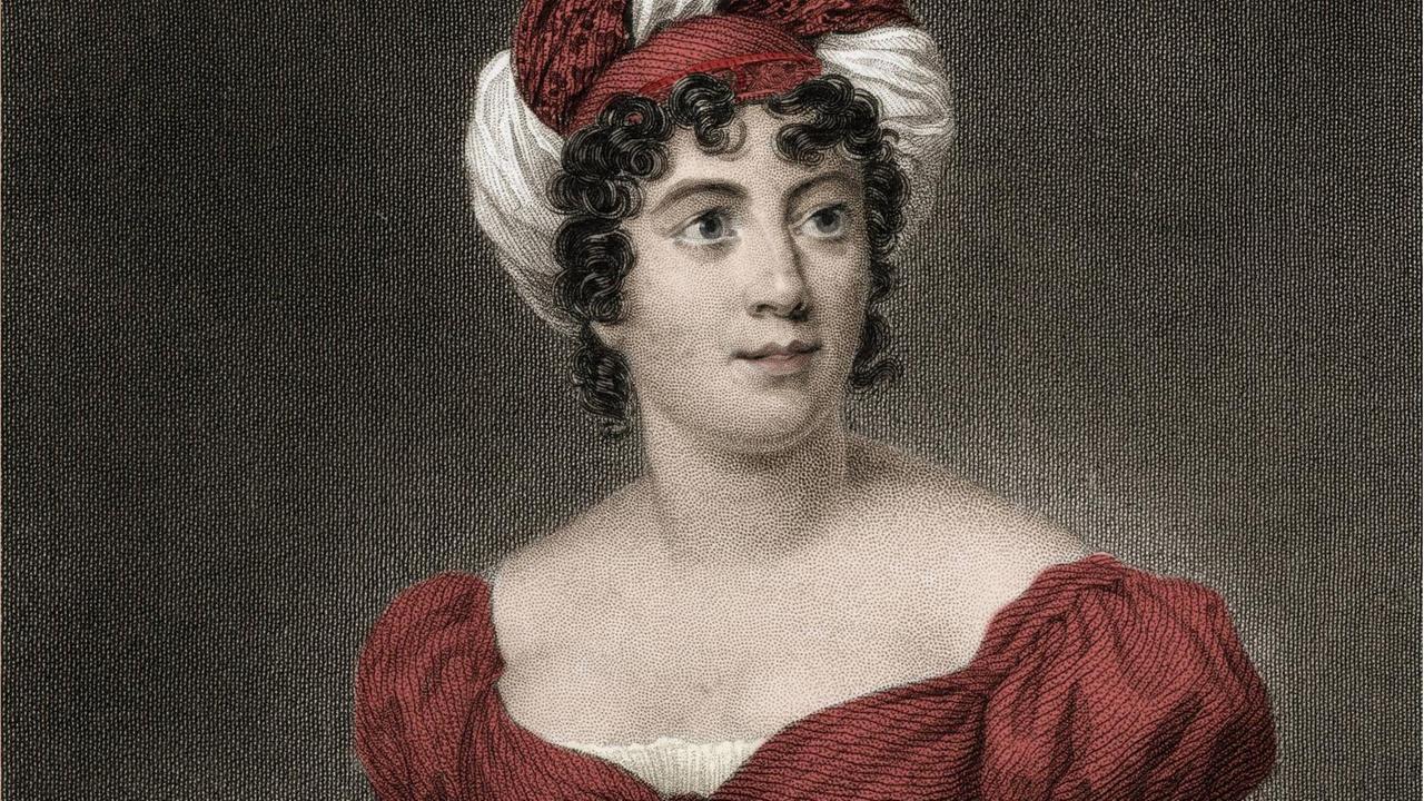 Ein Porträt von Baronin Anne Louise Germaine de Staël-Holstein, genannt Madame de Stael (1766-1817). Ein Porträt von Baronin Anne Louise Germaine de Staël-Holstein, genannt Madame de Stael (1766-1817).