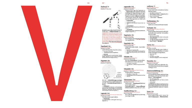 Doppelseite aus dem Wörterbuch "Thesaurus rex" Doppelseite aus dem Wörterbuch "Thesaurus rex"