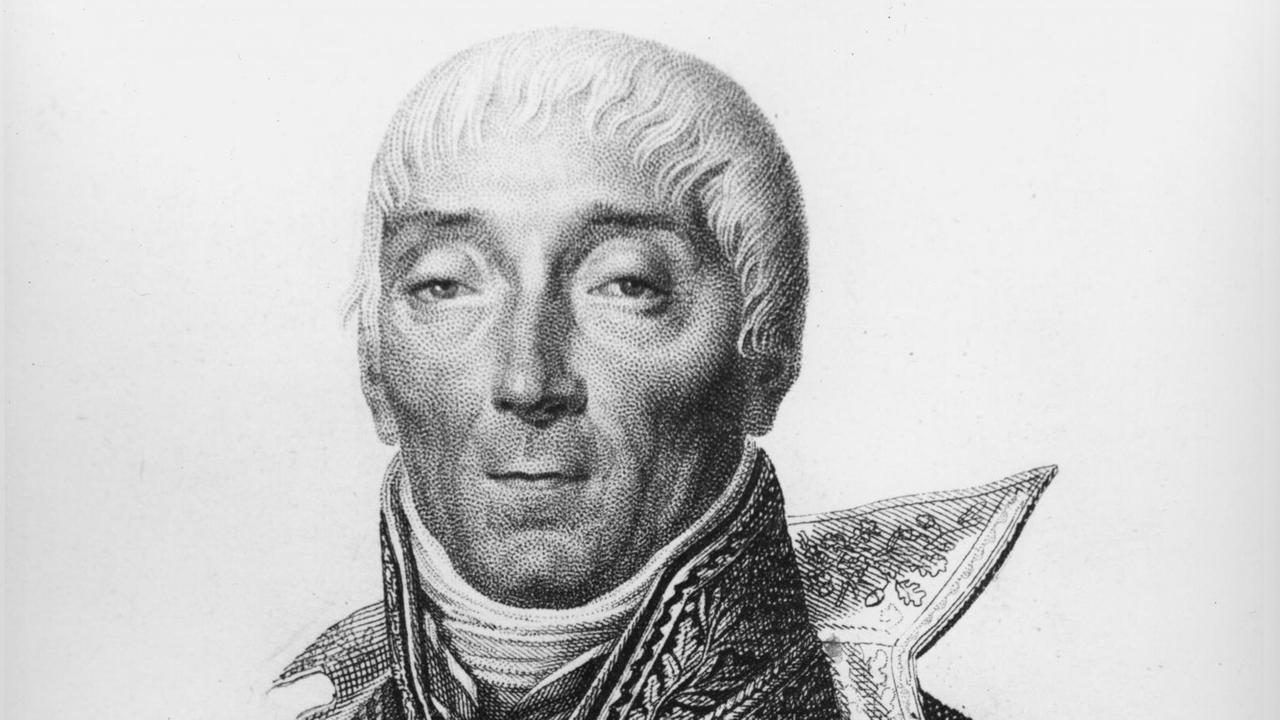 Ein Punktierstich von Philipp Velyn zeigt den französischen Politiker, Polizeiminister Herzog von Otranto Joseph Fouché, in Uniform mit Stehkragen, Orden-behangen und süffisanten Blick Ein Punktierstich von Philipp Velyn zeigt den französischen Politiker, Polizeiminister Herzog von Otranto Joseph Fouché, in Uniform mit Stehkragen, Orden-behangen und süffisanten Blick