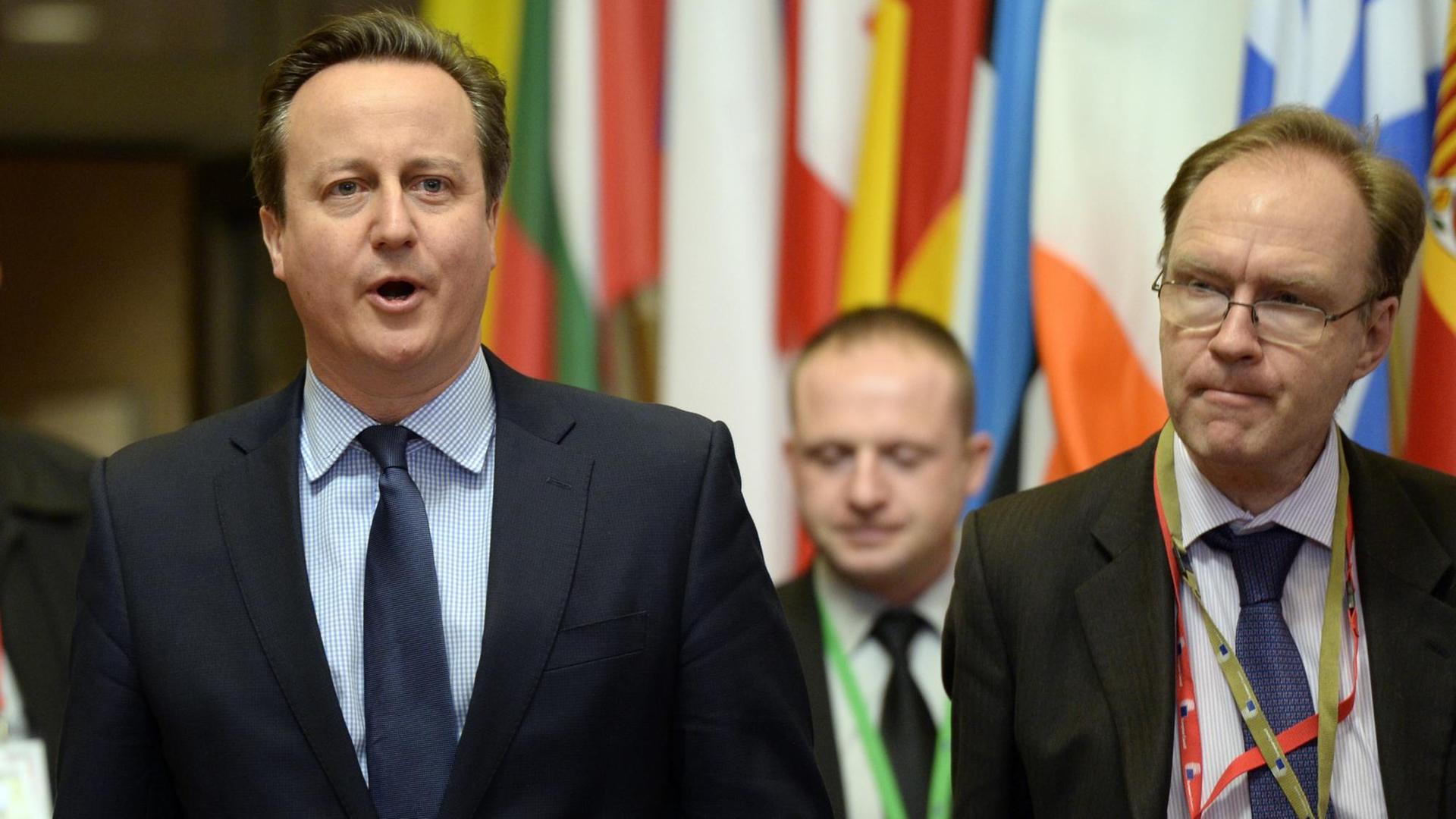 Ivan Rogers (r.) mit dem früheren Premierminister David Cameron (l.).