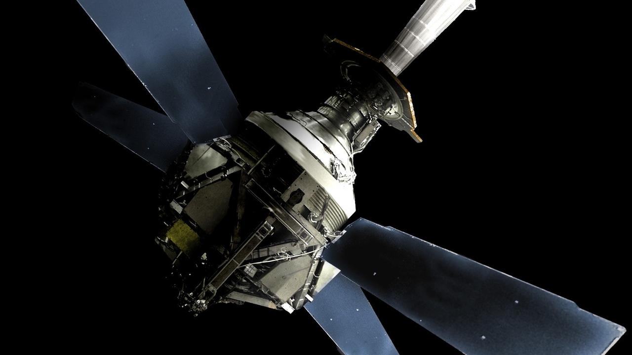 NASA-Satellit "Gravity Probe B" im Weltall. NASA-Satellit "Gravity Probe B" im Weltall.