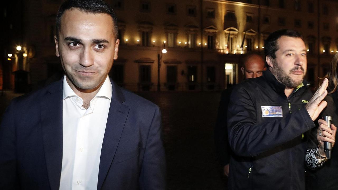 Der italienische Wirtschaftsminister Luigi Di Maio und Innenminister Matteo Salvini Der italienische Wirtschaftsminister Luigi Di Maio und Innenminister Matteo Salvini