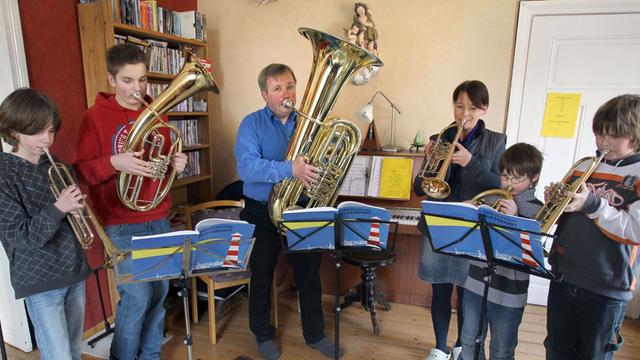 Hausmusik einer Familie in Rostock
