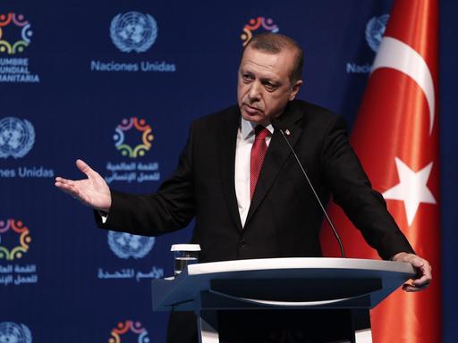 Recep Tayyip Erdogan beim UNO-Nothilfegipfel in Istanbul.