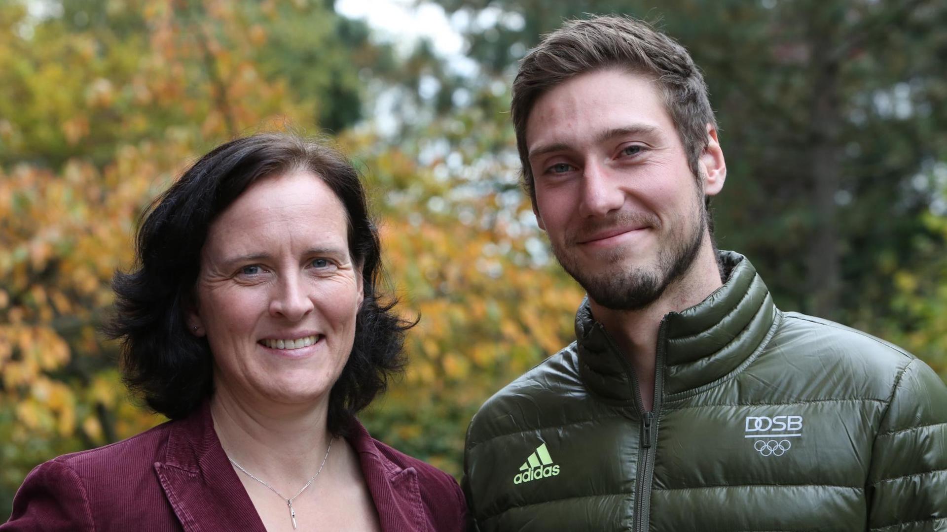 Fechter Max Hartung und Kanutiin Silke Kassner, Athletensprecher in der DOSB-Athletenkommission. Fechter Max Hartung und Kanutiin Silke Kassner, Athletensprecher in der DOSB-Athletenkommission.