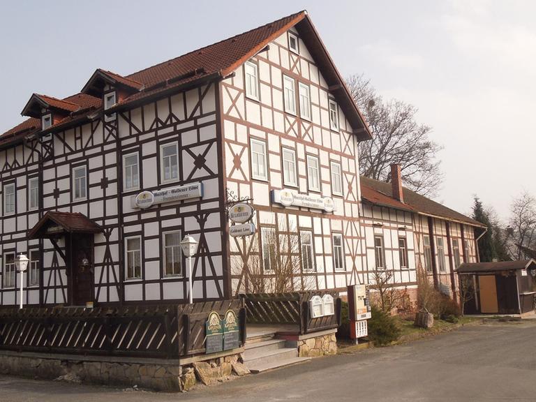 Das Dorfgasthaus "Goldener Löwe" im thüringischen Kloster Veßra