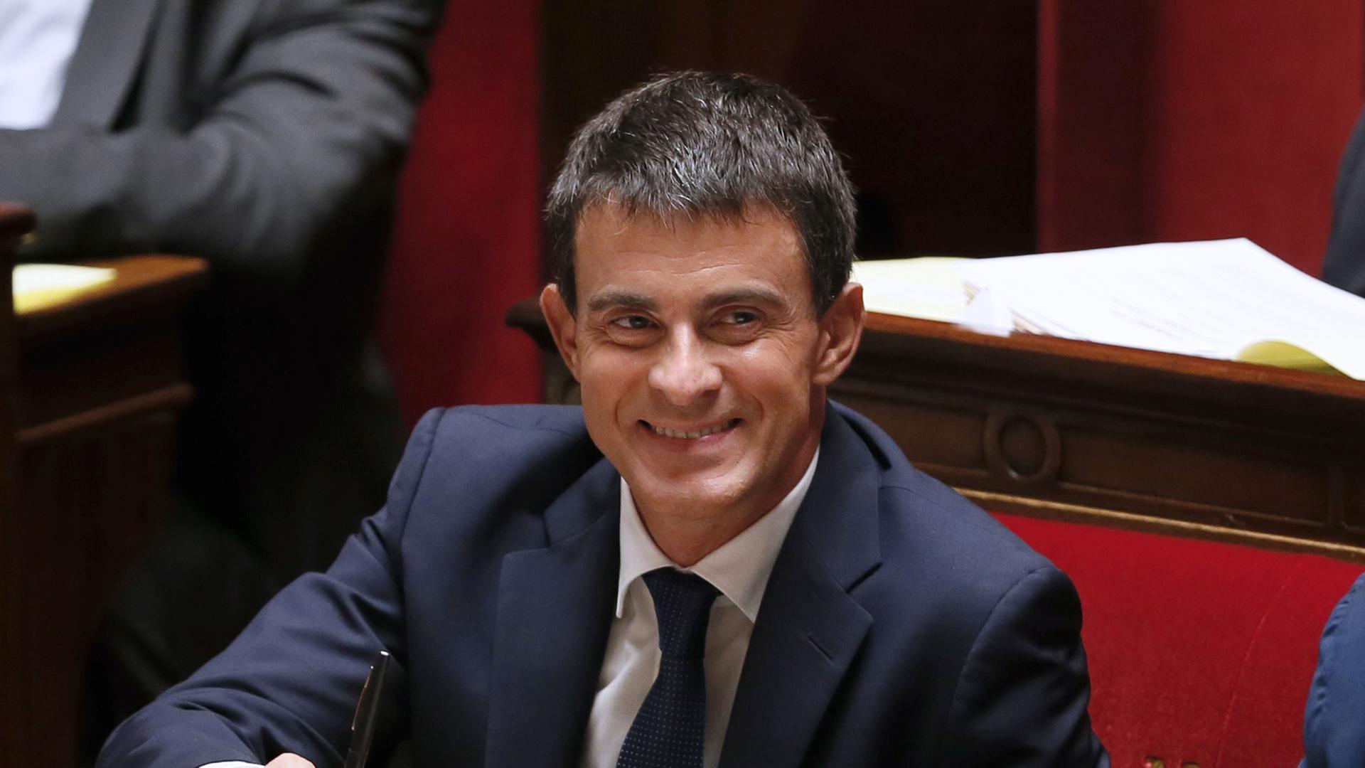 Frankreichs Premierminister Manuel Valls am 16.09.2014 in der Nationalversammlung. Frankreichs Premierminister Manuel Valls am 16.09.2014 in der Nationalversammlung.
