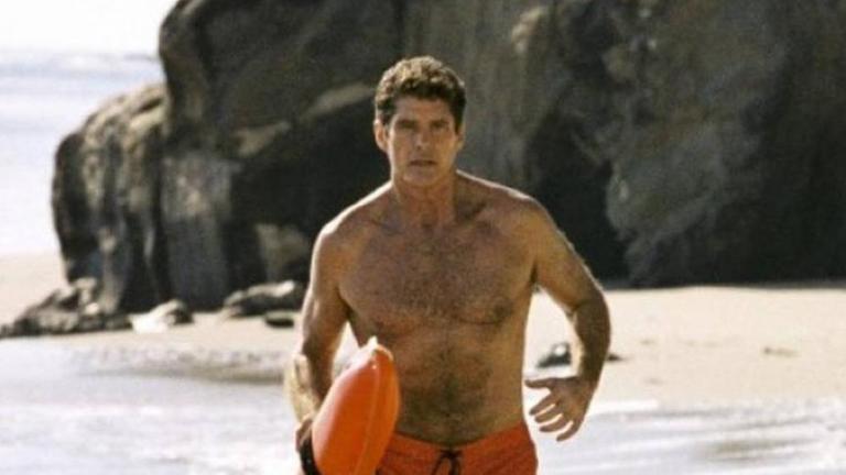David Hasselhoff in einer Szene aus der Fernsehserie "Baywatch"