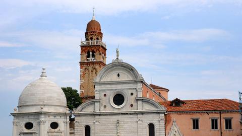Die Cappella Emiliana auf der Insel San Michele in der Lagune von Venedig - auf der Insel befindet sich der Friedhof von Venedig.