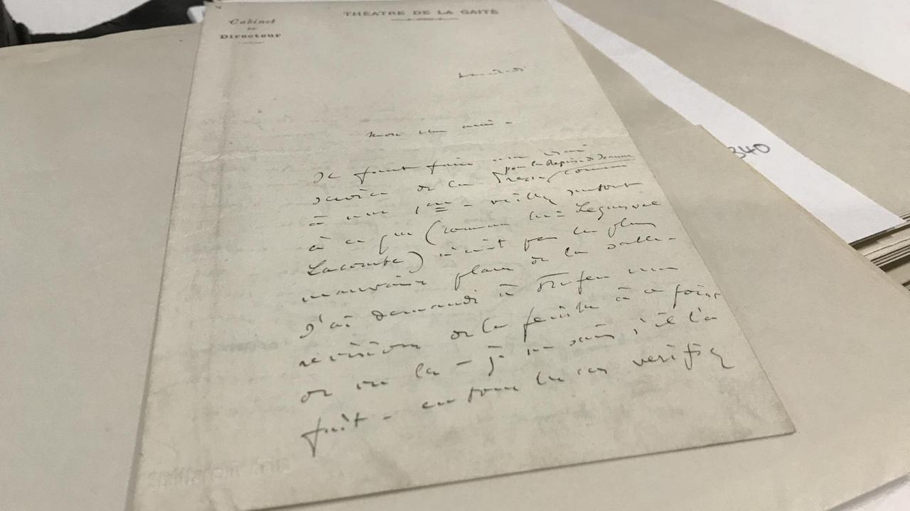 Ein handschriftlicher Brief von Jacques Offenbach, aus der Sammlung des Kölner Stadtarchivs. Ein handschriftlicher Brief von Jacques Offenbach, aus der Sammlung des Kölner Stadtarchivs.
