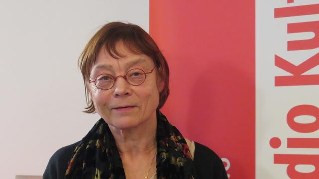 Die Autorin Elisabeth Plessen im Deutschlandradio Kultur-Funkhaus.