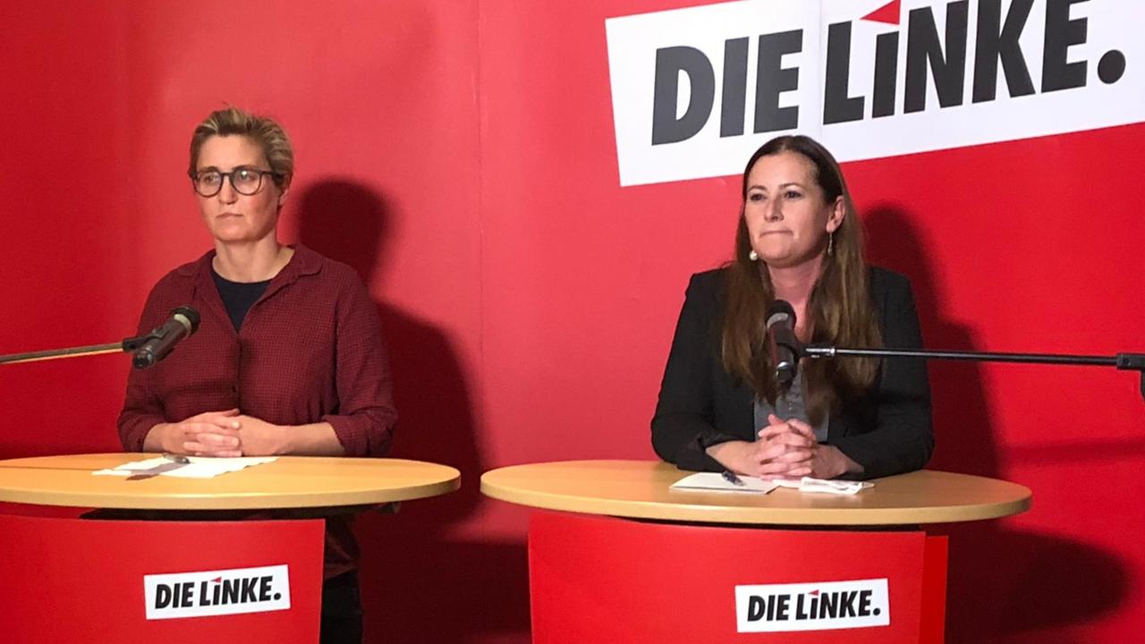 Die Co-Vorsitzenden der Linken Janine Wissler (r) und Susanne Hennig-Wellsow.