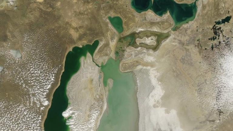 Aralsee - Das Satellitenfoto der NASA vom 14.04.2007 Aralsee - Das Satellitenfoto der NASA vom 14.04.2007