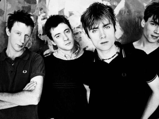 Die Indie/Alternative Rock Band "Blur": Graham Coxon, Dave Rowntree, Alex James & Damon Albarn, 1994.