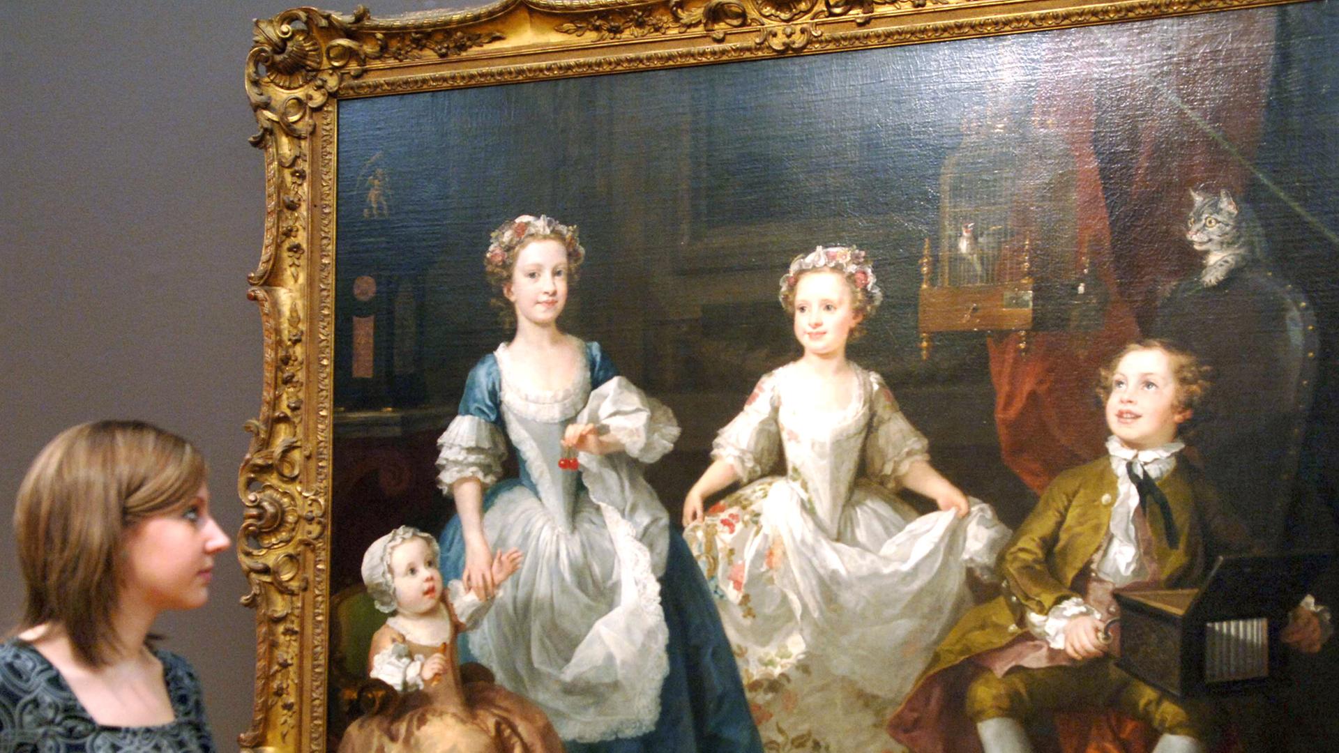 Das Gemälde "The Graham Children" von William Hogarth(1697-1764) in einer Ausstellung des Tate Museums in London. Das Gemälde "The Graham Children" von William Hogarth(1697-1764) in einer Ausstellung des Tate Museums in London.