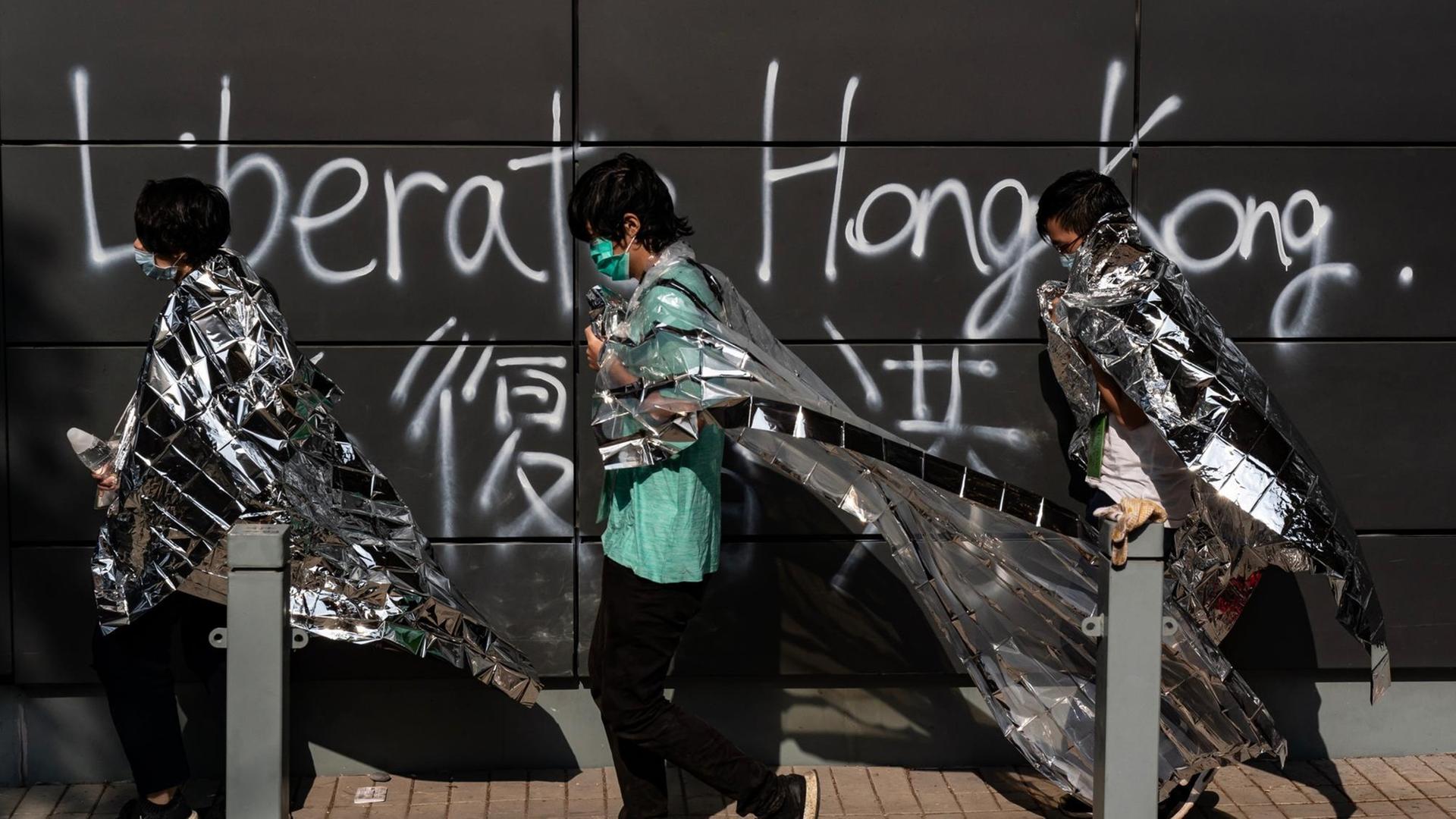 Verletzte Demonstrierende am 19.November in Hong Kong. Verletzte Demonstrierende am 19.November in Hong Kong.