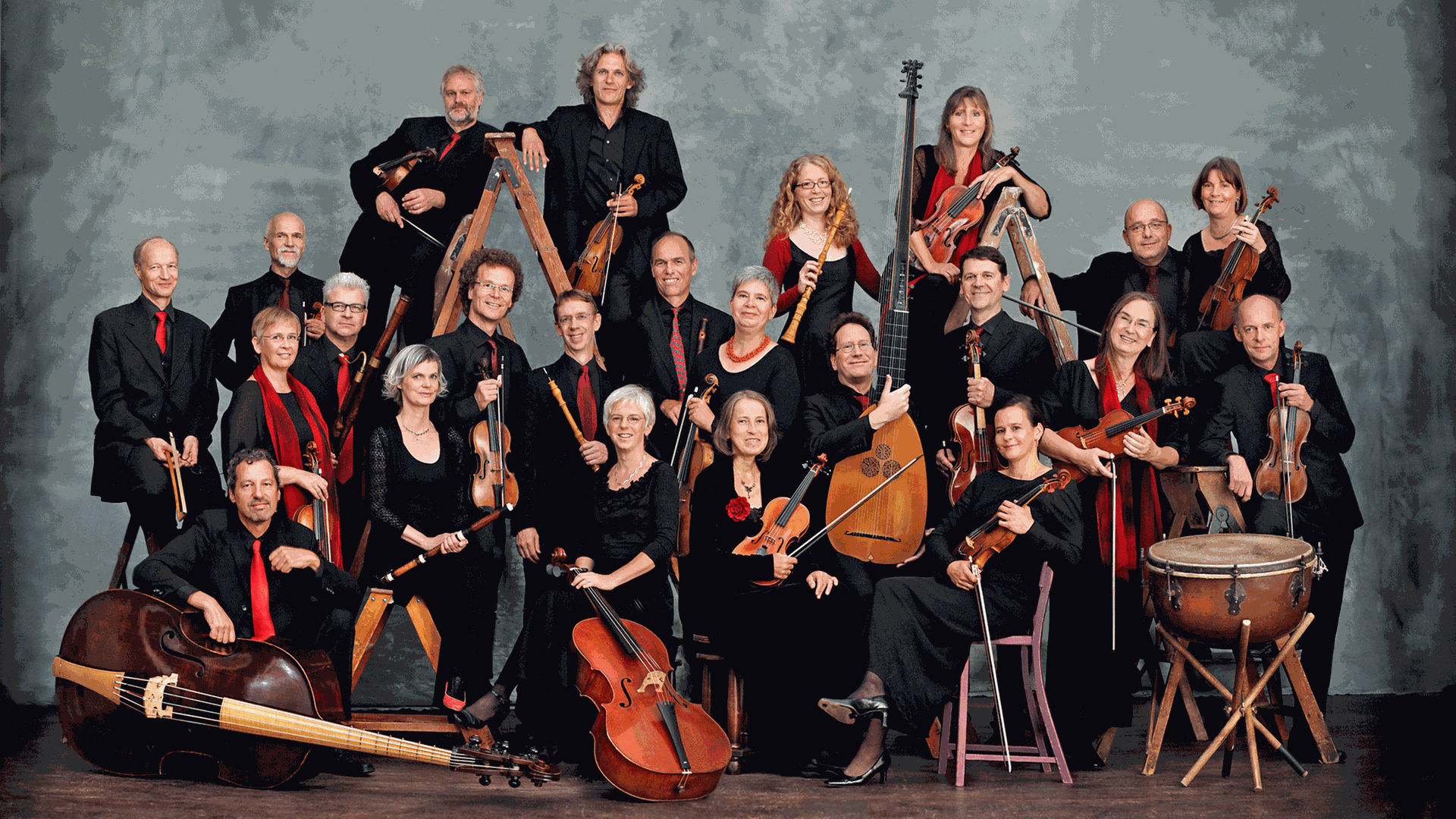 Die Akademie für Alte Musik, Musiker mit Instrumenten