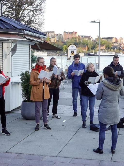 Chorsingen in Zeiten von Corona, Stockholm, Schweden