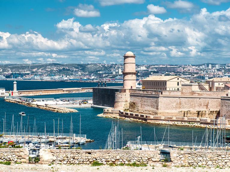 Blick auf das Fort Saint Nicholas in Marseille, Frankreich.