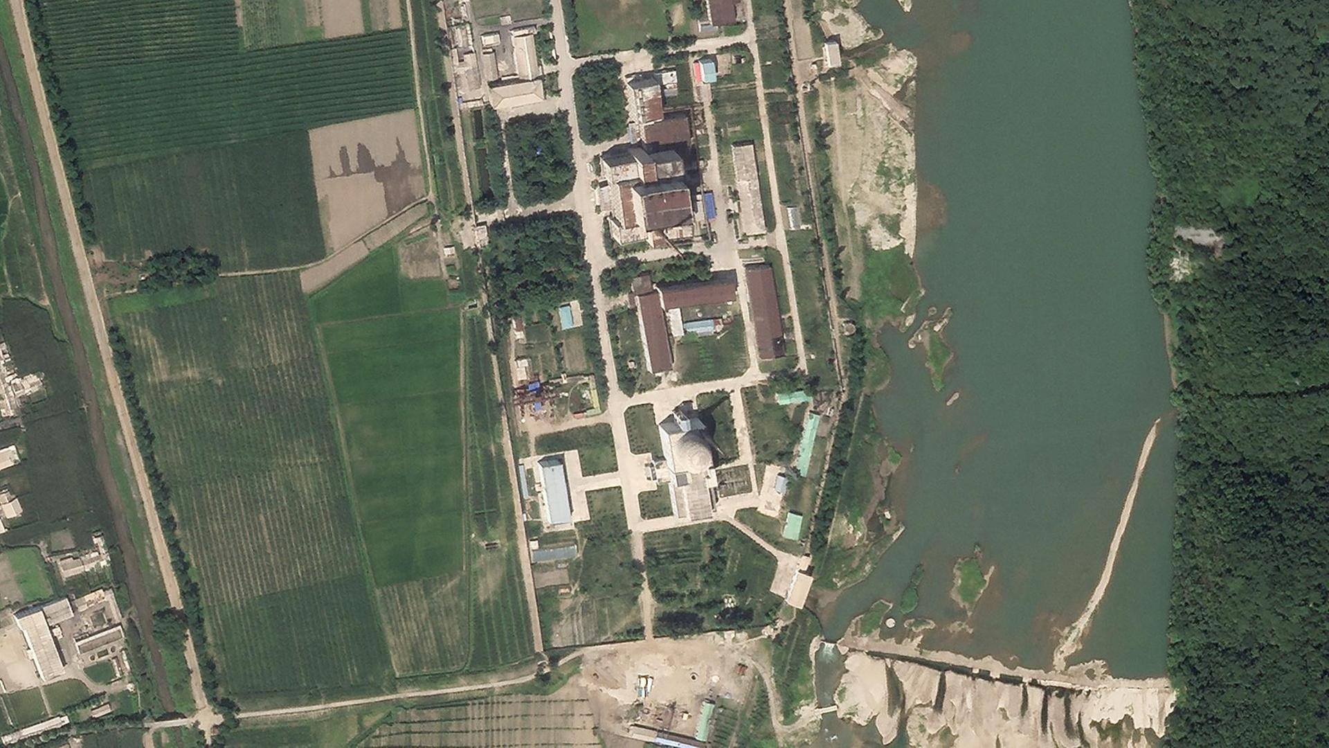Ein Satellitenbild zeigt eine nordkoreanische Nuklearanlage