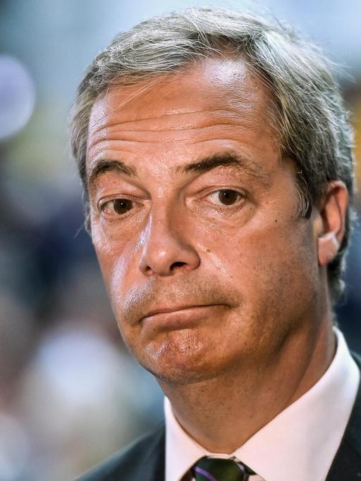 Nigel Farage, Ex-UKIP-Chef mit traurigem Gesichtsausdruck