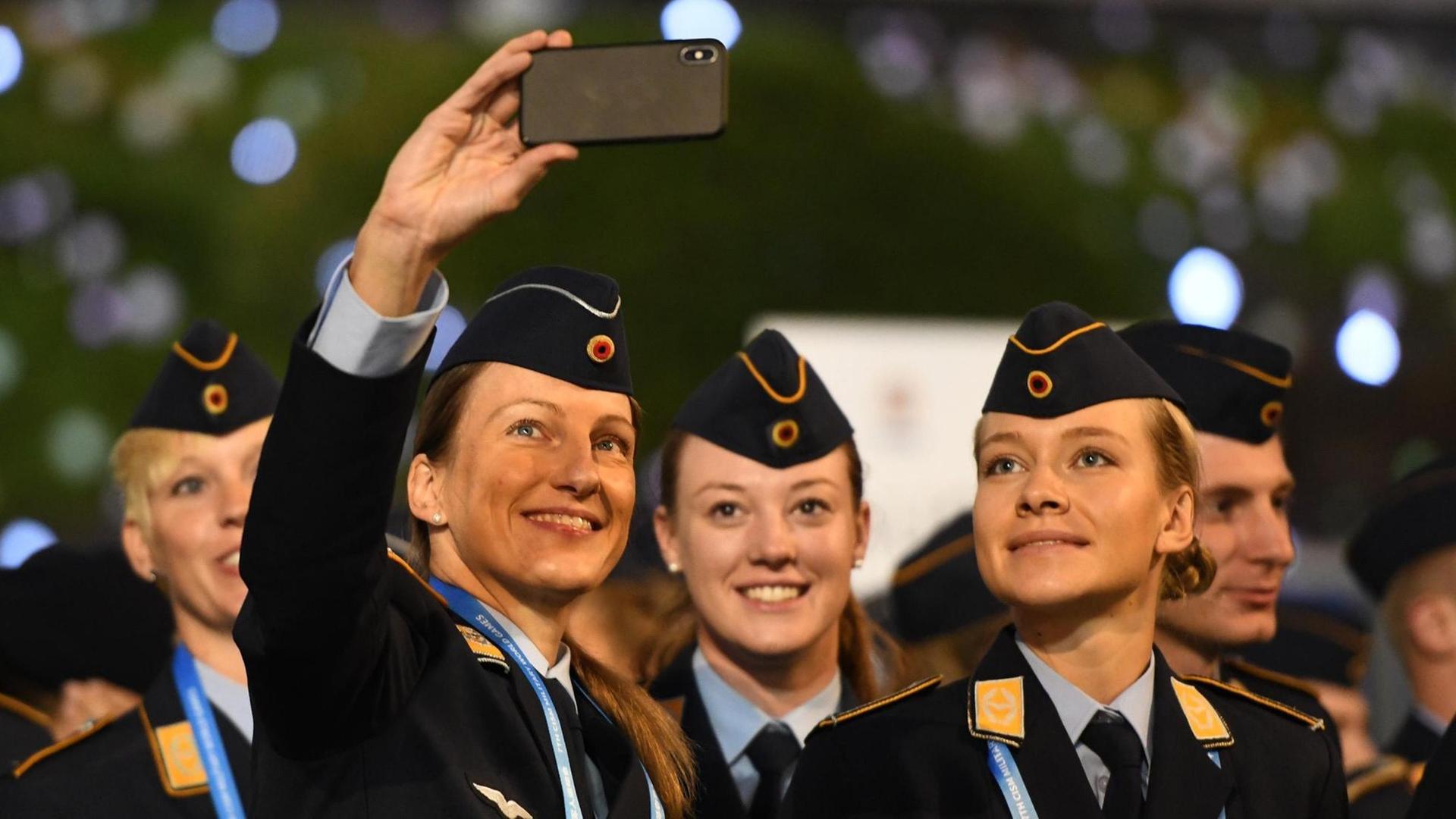 Deutsche Soldatinnen beim International Military Sports Council in China im Oktober 2019