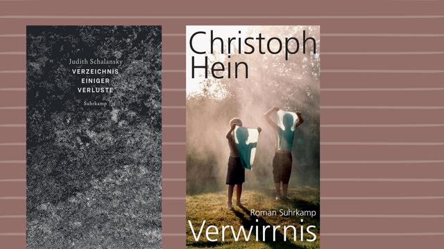 Buchcover: Judith Schalansky: „Verzeichnis einiger Verluste“ und Christoph Hein: „Verwirrnis“