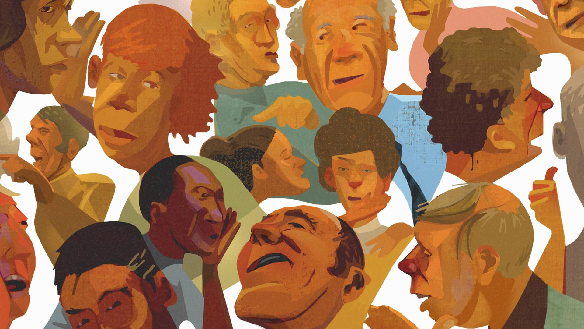 Collage verschiedener menschlicher Gesichter Collage verschiedener menschlicher Gesichter