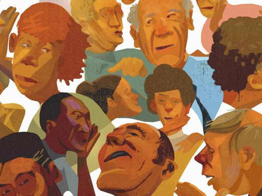 Collage verschiedener menschlicher Gesichter