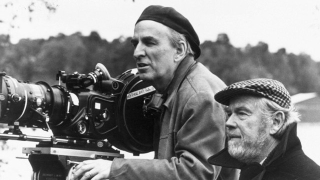 Ingmar Bergman (l.) mit Kameramann Sven Nykvist