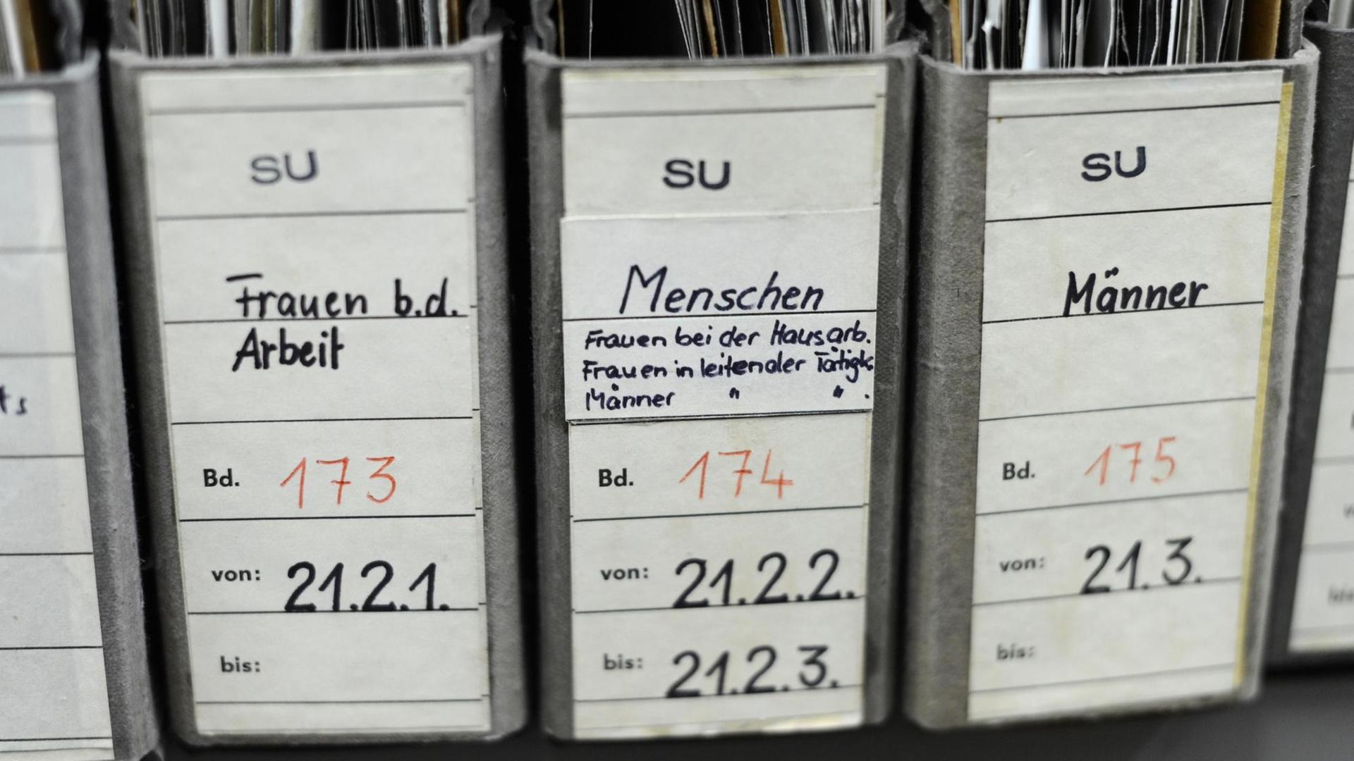 Archiv-Stehsammler in einem Regal in einem Fotoarchiv Archiv-Stehsammler in einem Regal in einem Fotoarchiv