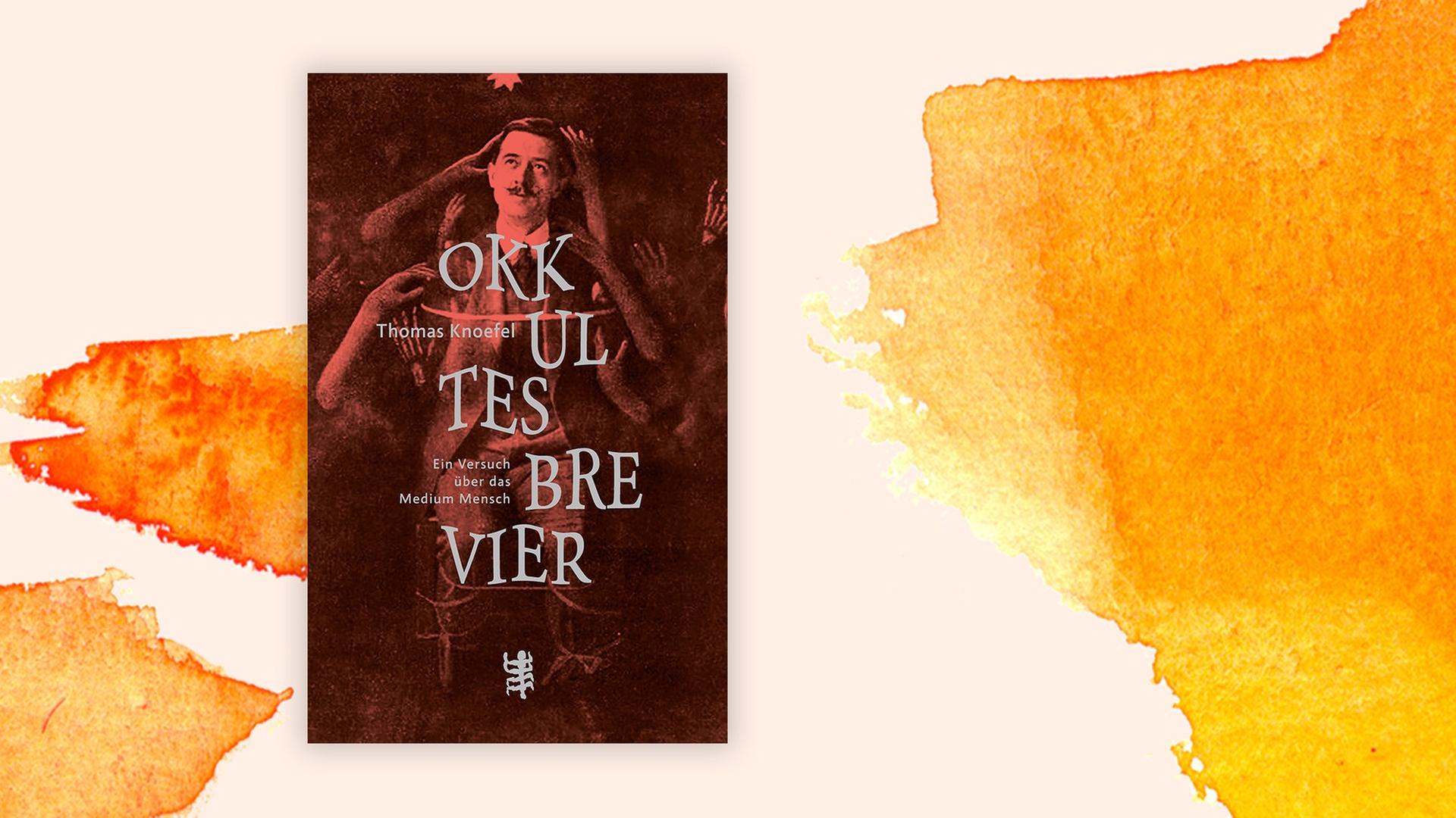 Das Titelmotiv von Thomas Knoefels Buch "Okkultes Brevier" zeigt einen Mann mit Moustache, in Anzug und Krawatte auf einem Stuhl sitzend, er schaut versonnen in die Höhe, und geisterhafte Hände tasten aus dem Dunkel nach seinen Schultern und seiner pomadierten Frisur im Stil des späten 19. Jahrhunderts. Das Titelmotiv von Thomas Knoefels Buch "Okkultes Brevier" zeigt einen Mann mit Moustache, in Anzug und Krawatte auf einem Stuhl sitzend, er schaut versonnen in die Höhe, und geisterhafte Hände tasten aus dem Dunkel nach seinen Schultern und seiner pomadierten Frisur im Stil des späten 19. Jahrhunderts.