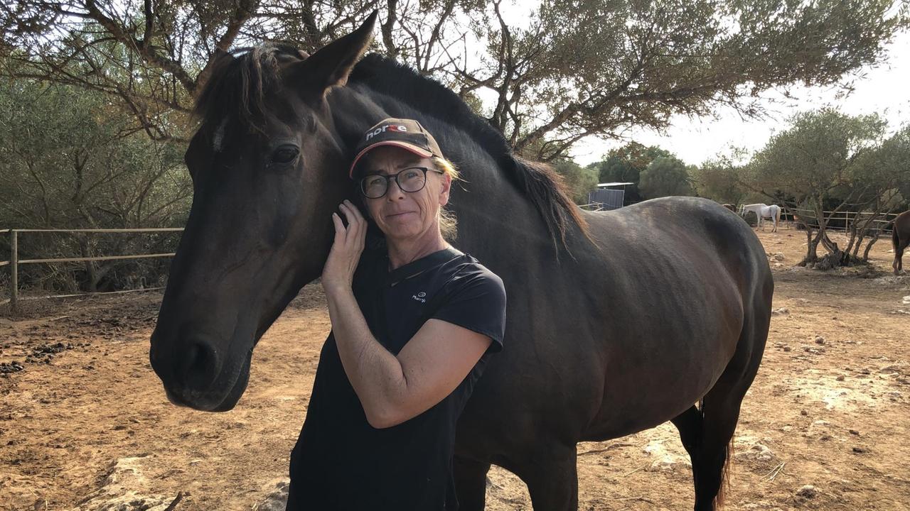Astrid Uster auf Mallorca. Astrid Uster auf Mallorca.