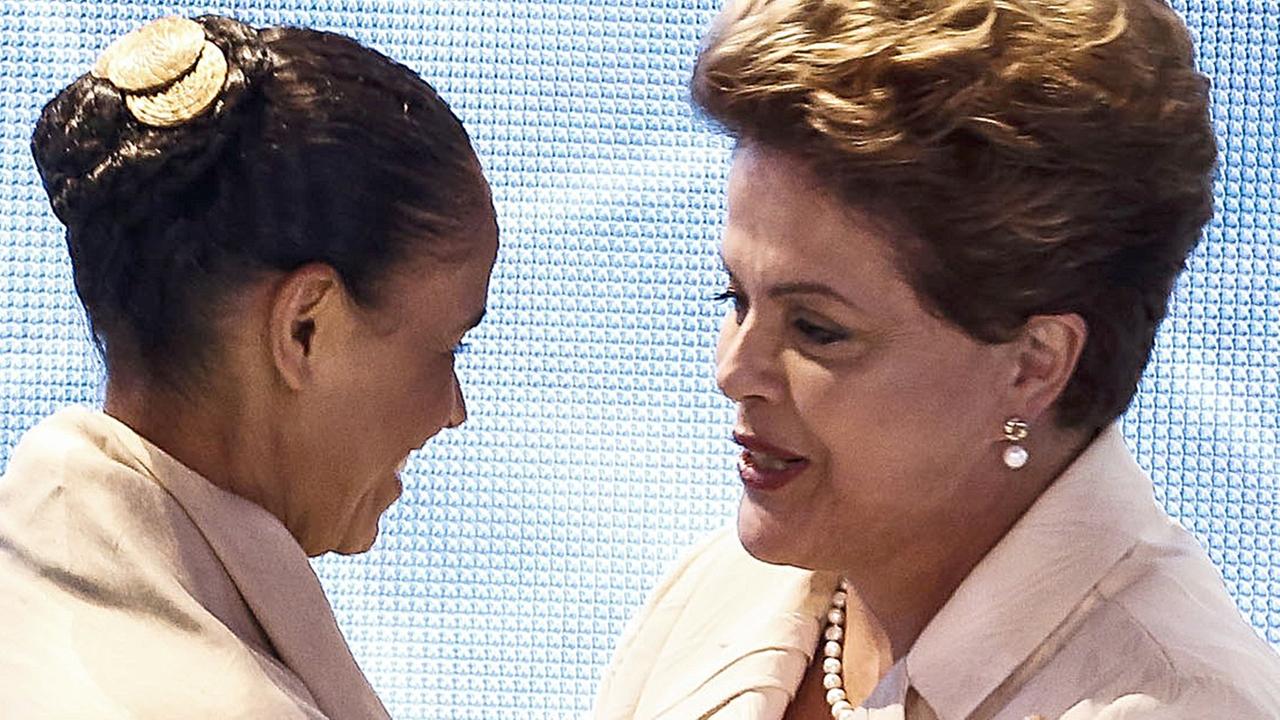 Zweikampf in Brasilien: Amtsinhaberin Dilma Rousseff und ihrer Herausforderin Marina Silva Zweikampf in Brasilien: Amtsinhaberin Dilma Rousseff und ihrer Herausforderin Marina Silva